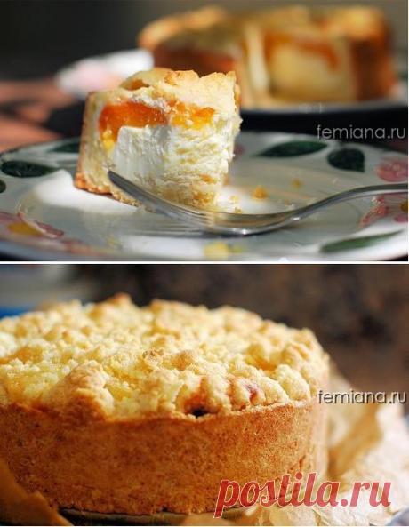Вкусный творожник с абрикосами и присыпкой | FEMIANA