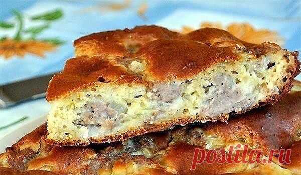 Пирог с мясом "Легче не бывает".