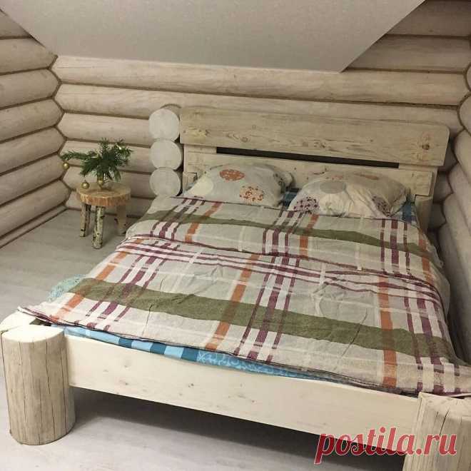 Я тоже делал кровать своими руками) Отлично получилось