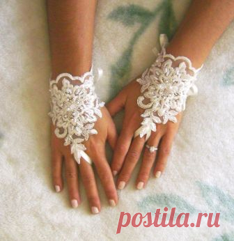 Ажурная красота кружевных митенок — Сделай сам, идеи для творчества - DIY Ideas