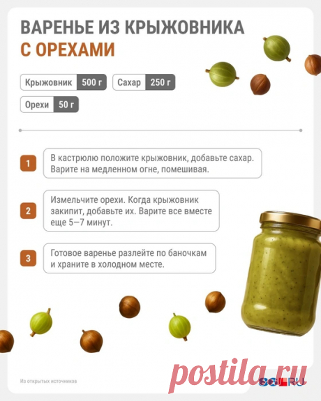 Варенье из крыжовника: 7 вкусных и простых рецептов заготовок на зиму - 17 июля 2025 | 76.ру