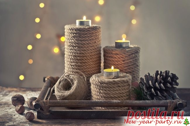 Новогодние подсвечники своими руками - фото и мастер-классы 2022