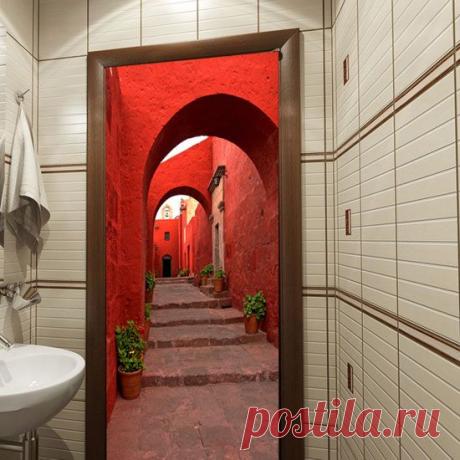 ФОТООБОИ НА ДВЕРЬ В ИНТЕРЬЕРЕ