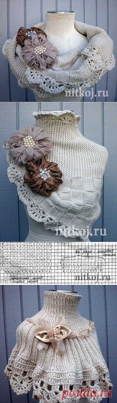 Шарф-снуд-трансформер » Ниткой - вязаные вещи для вашего дома, вязание крючком, вязание спицами, схемы вязания