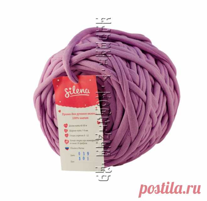 Трикотажная пряжа «Silena» mini - (039 - Розовая сирень) | Интернет-магазин пряжи «Клубки в корзинке» Трикотажная пряжа «Silena» изготовлена в России из высококачественного сырья. Толстая нить 7-9 мм из 100% хлопка идеально подходит для вязания предметов интерьера и аксессуаров. Покупайте трикотажную пряжу «Silena» в интернет-магазине «Клубки в корзинке»