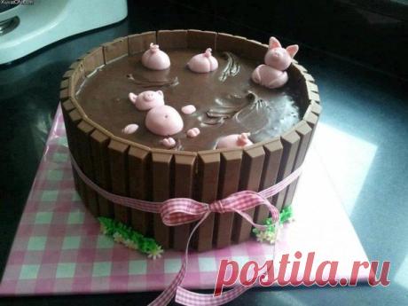 Торт с свинюшками