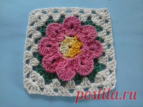 COMO FAZER QUADRADO EM FLOR DE CROCHÊ AULA PARA INICIANTE PARTE 1