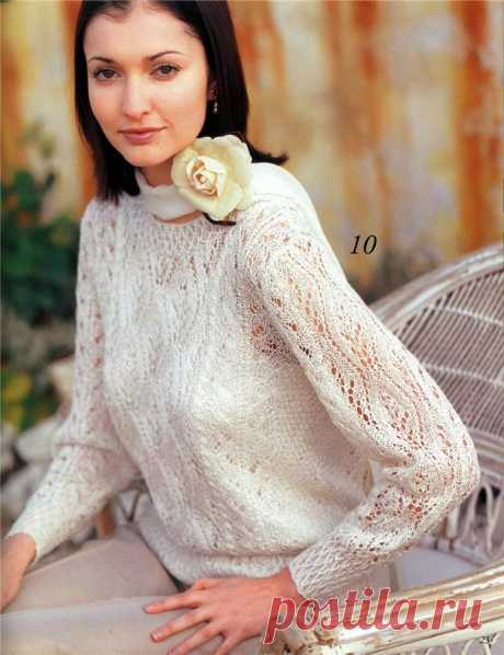 Ажурный пуловер