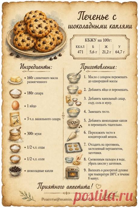 Печенье с шоколадными каплями