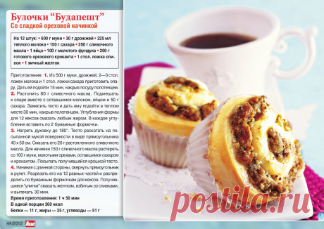 Булочки &quot;Будапешт&quot; со сладкой ореховой начинкой