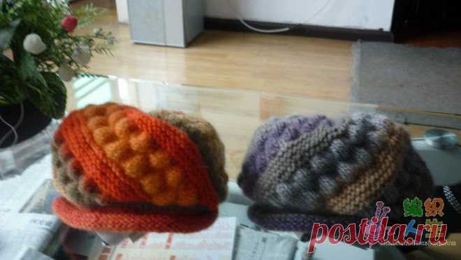 Шапочка, связанная поперек