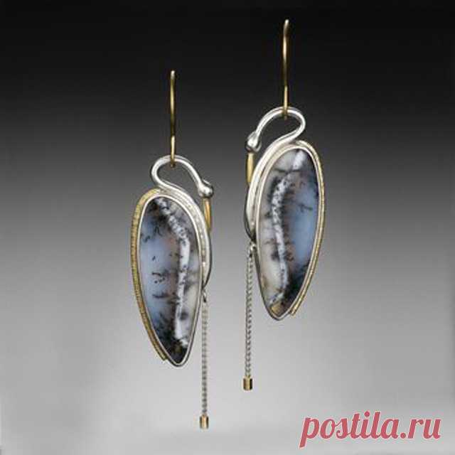 Женские винтажные серьги подвески с Синим Опалом в этническом стиле бохо, серьги подвески ручной работы с металлическими кристаллами|Серьги-подвески| | АлиЭкспресс