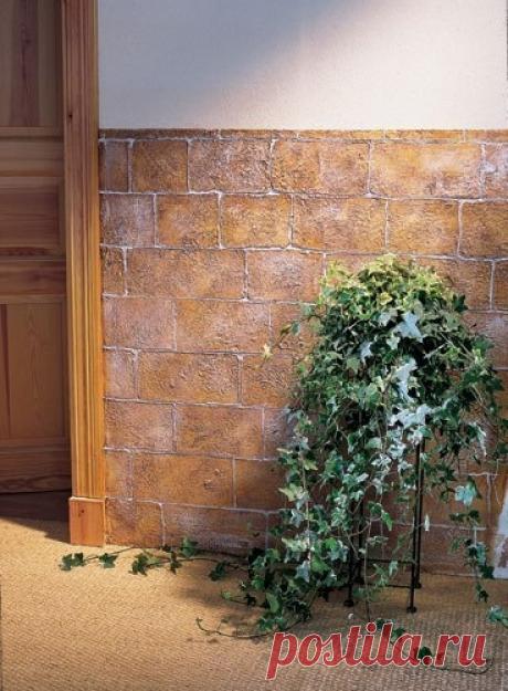 Имитация каменной кладки.