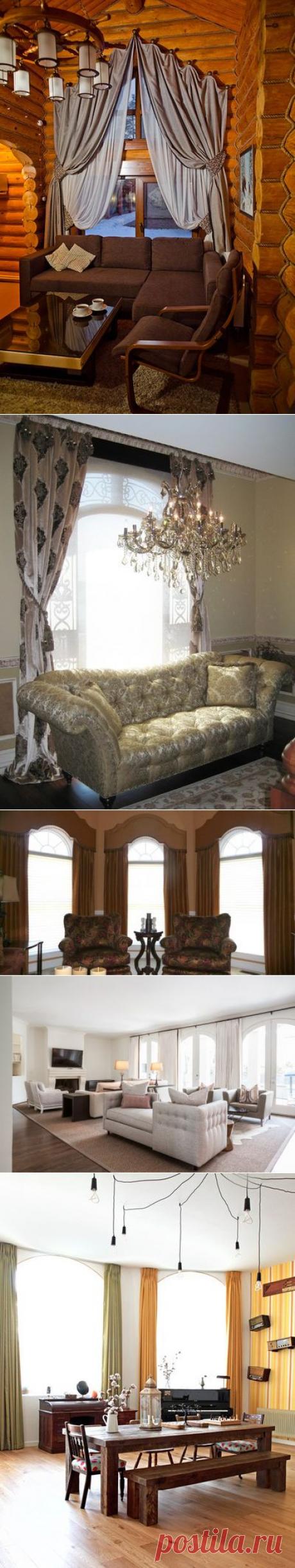 Шторы на арочные окна: как выбрать карнизы