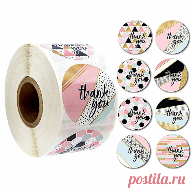 500pcs/lot round pink thank you stickers 8 designs hand made handmade label wedding stickers wedding party sticker Sale - Banggood.com