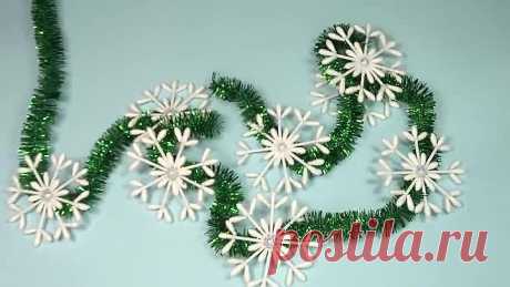 КРАСОТА из ВАТНЫХ ПАЛОЧЕК своими руками! Новогодние идеи!❄🤩👍