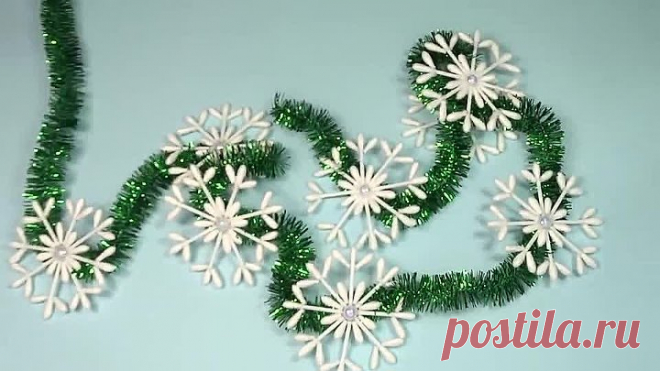 КРАСОТА из ВАТНЫХ ПАЛОЧЕК своими руками! Новогодние идеи!❄🤩👍