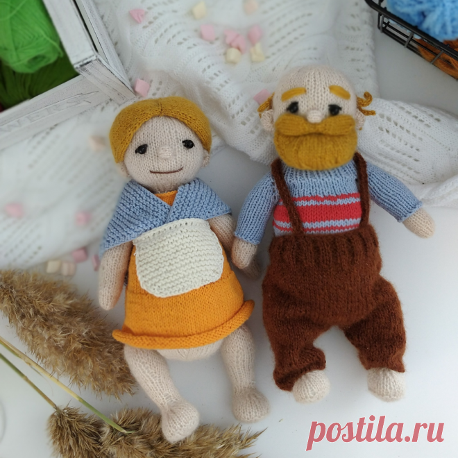 Grandpa and Grandma knitting pattern. Вяжем куклу спицами. Мастер класс по вязанию кукол:дедушка и бабушка вязание спицами игрушек. Как связать кукол бабушку и дедушку. игрушки спицами,бабушка,дедушка, вязание спицами,куклы спицами,мастер класс, схема вязания кукол