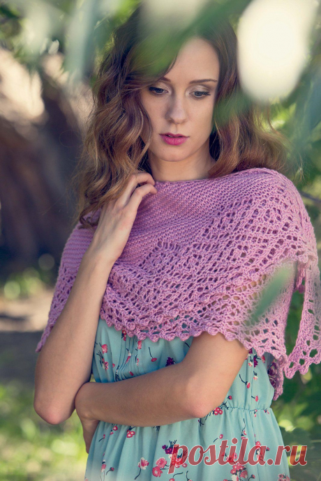 Вязание шали Sugar Grove, Knitscene весна 2014