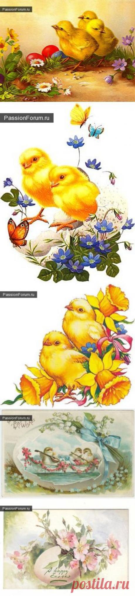 картинки для декупажа  -пасхальные
