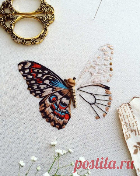 Вышитые насекомые от Хамайры Бинт Альтаф