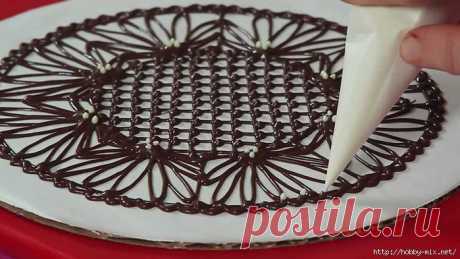 КАК СДЕЛАТЬ ШОКОЛАДНЫЕ КРУЖЕВНЫЕ САЛФЕТКИ....