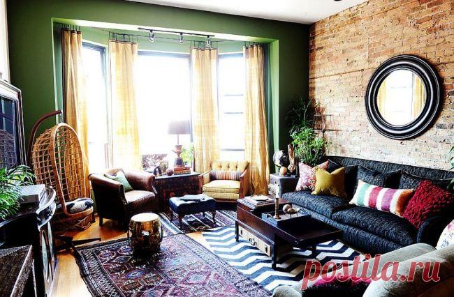 Кирпичная кладка в интерьере современной гостиной — Правильные идеи ремонта
