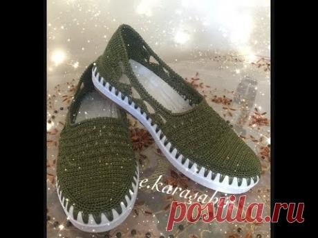 Yeşil Babet Örgü Ayakkabı Yapımı 1. Bölüm