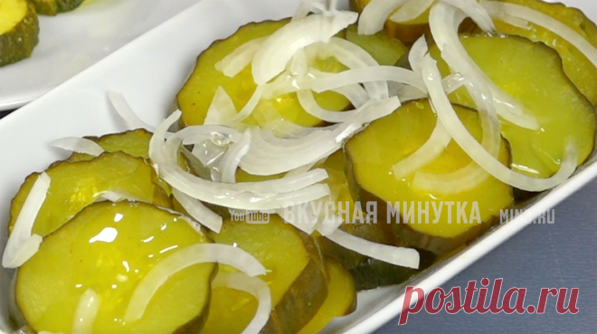 Маринованные огурцы для салата за 7 минут | Кухня наизнанку | Яндекс Дзен