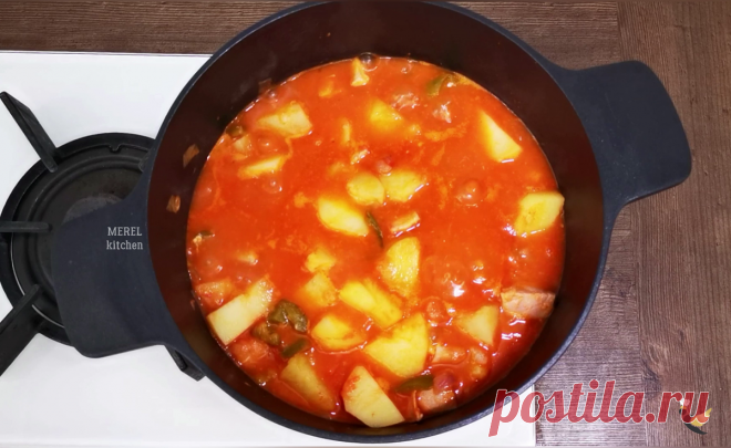 Готовлю вкусный, густой суп испанских рыбаков 