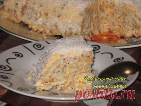 Торт без выпечки "Сугроб" - просто, быстро, красиво и очень вкусно.