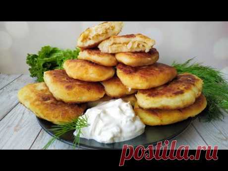 Картофельные пирожки с капустой на сковороде (можно запечь) мои фирменные!