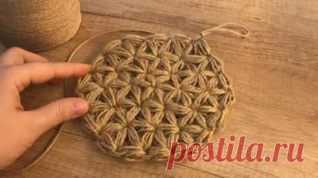 Красивая вещь для дома из джутового шпагата