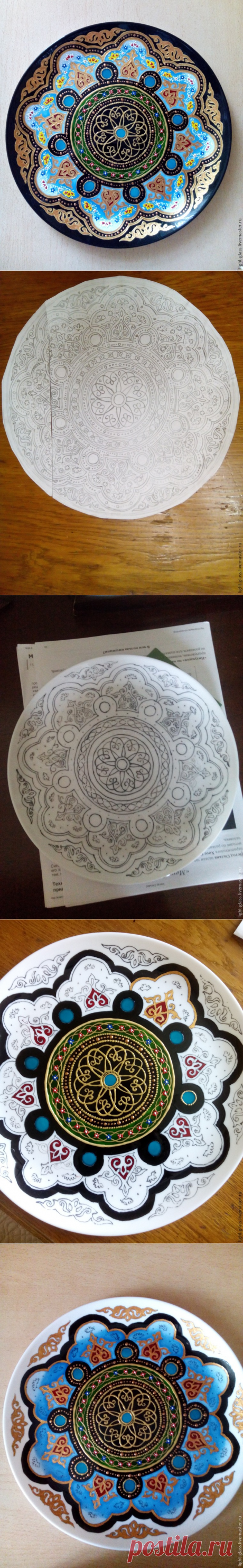 МК - Декоративная тарелка в восточном стиле...