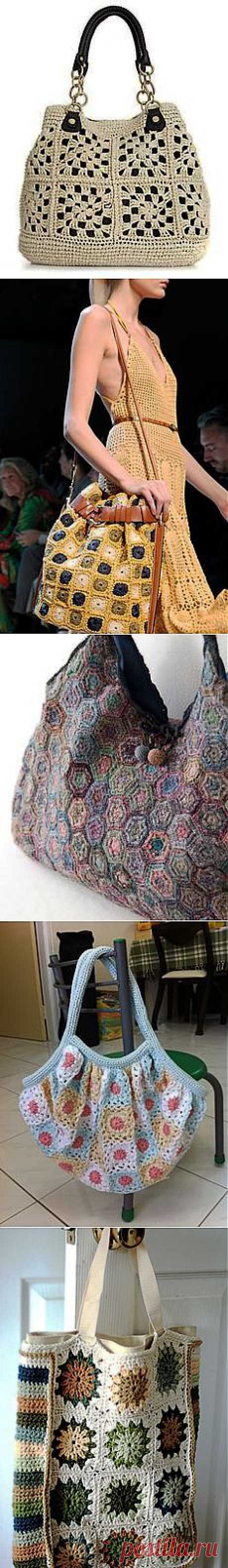 Bags, purses and etc. - squares and etc. в Pinterest