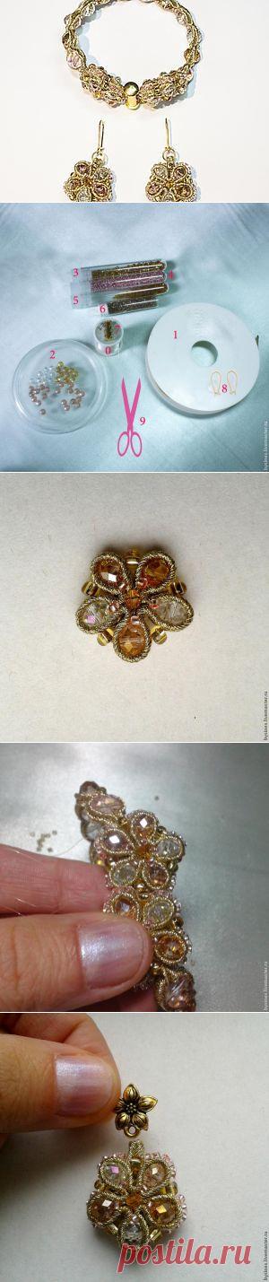 Сутажный гарнитур "Цветочный" | Своими руками