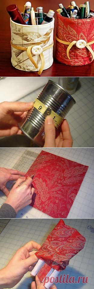Карандашница из банки – красиво и просто! - 101HandMade