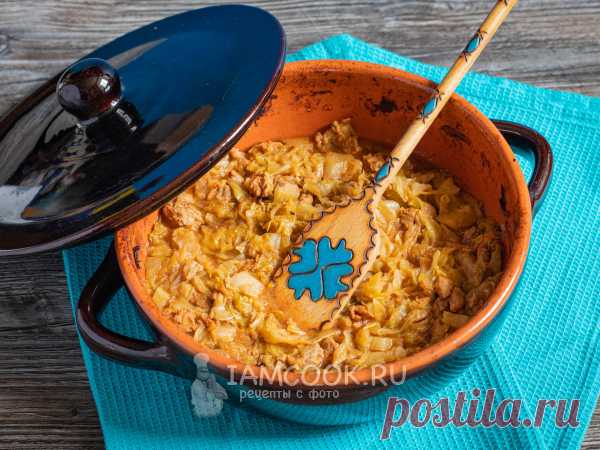 Баранина с капустой в духовке — рецепт с фото Самое вкусное в тушеной капусте с мясом - это бульон! Готовим вкусную и сочную тушёную баранину с капустой в духовке.