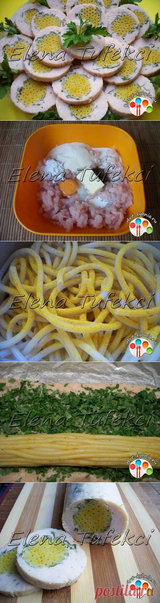 "Закусочный рулет с макаронами"