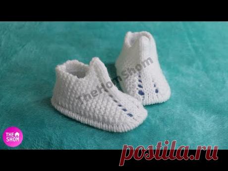 knitting baby booties, newborn baby shoes for beginners, saral jutti new design, how to knit booties