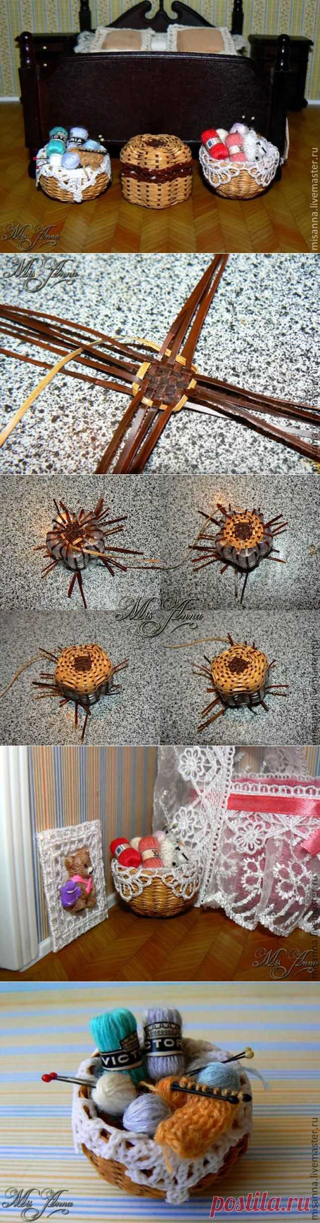 Миниатюрная корзиночка - Ярмарка Мастеров - ручная работа, handmade