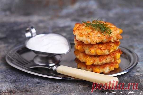 Очень вкусные оладьи из курицы и кукурузы!