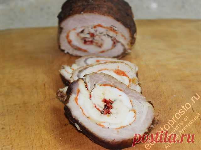 Рулет из свинины с курицей - вкусно, нереально красиво и совершенно просто...