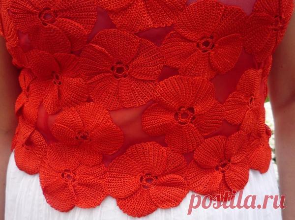 Красивые цветы от NataD(ирландское кружево).