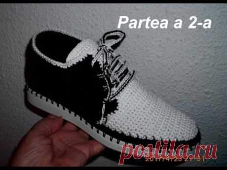 Pantofi crosetati de barbati - Partea II
