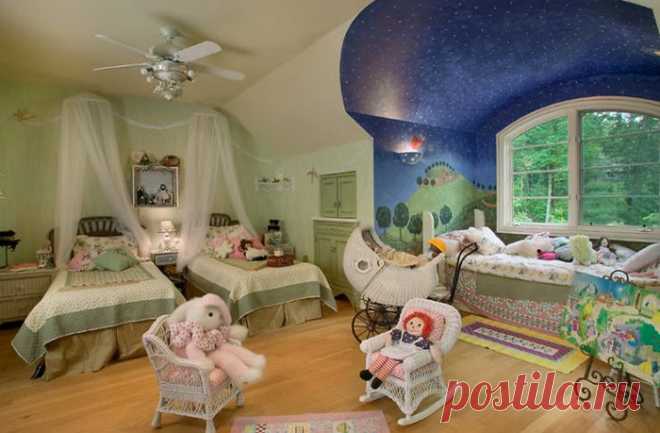 (+1) тема - Красивый потолок в детской | МОЯ КВАРТИРА