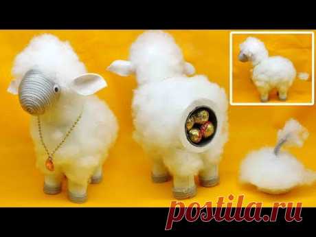 Ide Kreatif - Tempat permen model domba 🐑 | Home Decorating ideas handmade | Tempat permen karakter