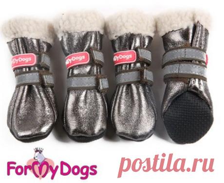 Сапожки на меху для собак (612-3 FMD) - ~ ОБУВЬ ДЛЯ СОБАК - ОДЕЖДА ДЛЯ СОБАК - Crystaldog