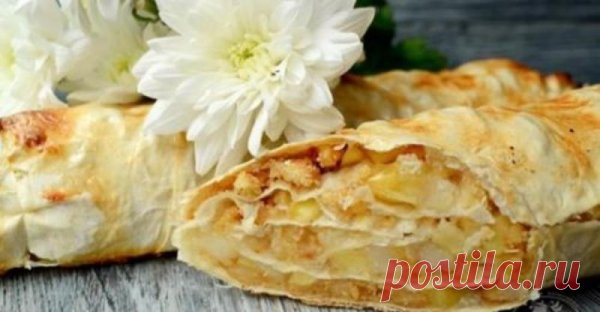 Лучше любой шарлотки: лаваш с яблоком и творогом — Сад Заготовка