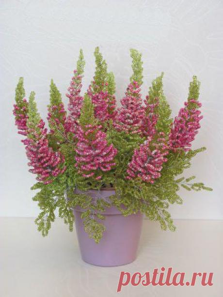 Лаванда (бисероплетение,мастер-класс)